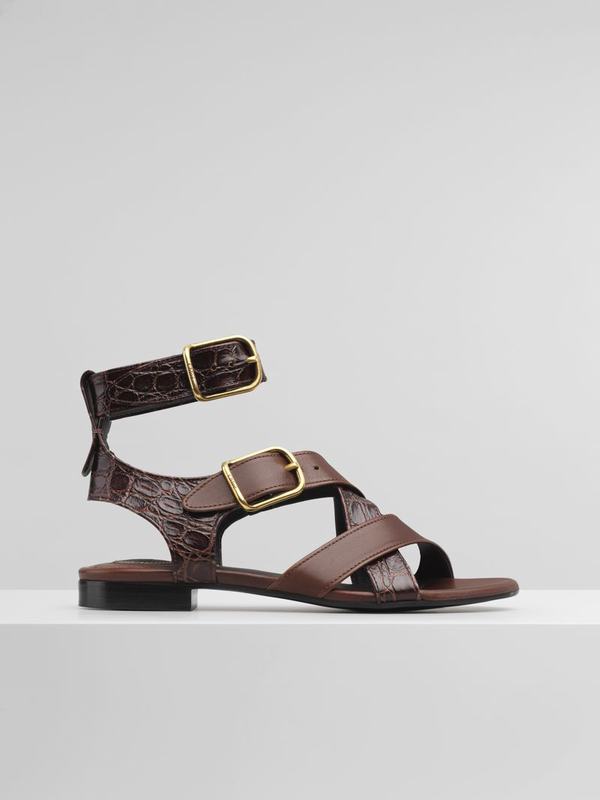 Chloé Sandalias Mujer Daisy Marrones Calfskin MKFU24306